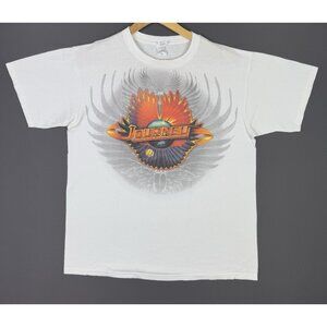 Vintage Y2K Journey Band Tee Tour Concert Promo Album White Large Anvil Tag Rare